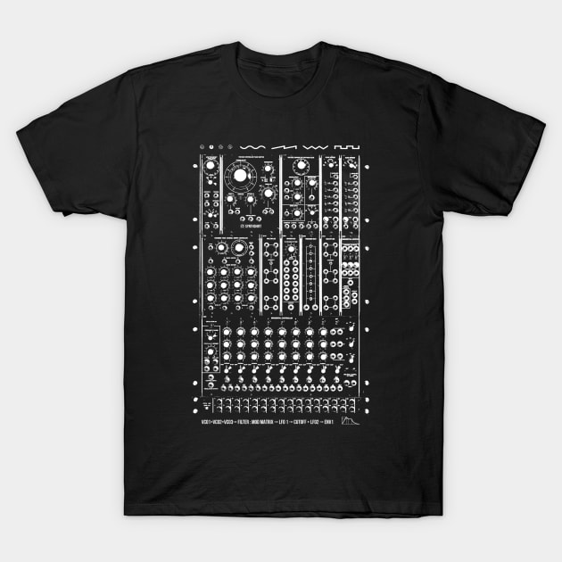 Modular 2 White T-Shirt by Synthshirt